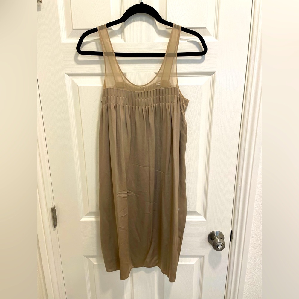 Vince bronze silk sheer tank Dress